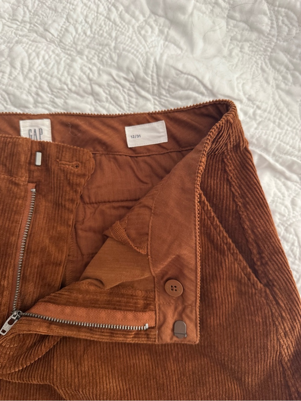 GAP Burnt Orange Corduroy Skirt